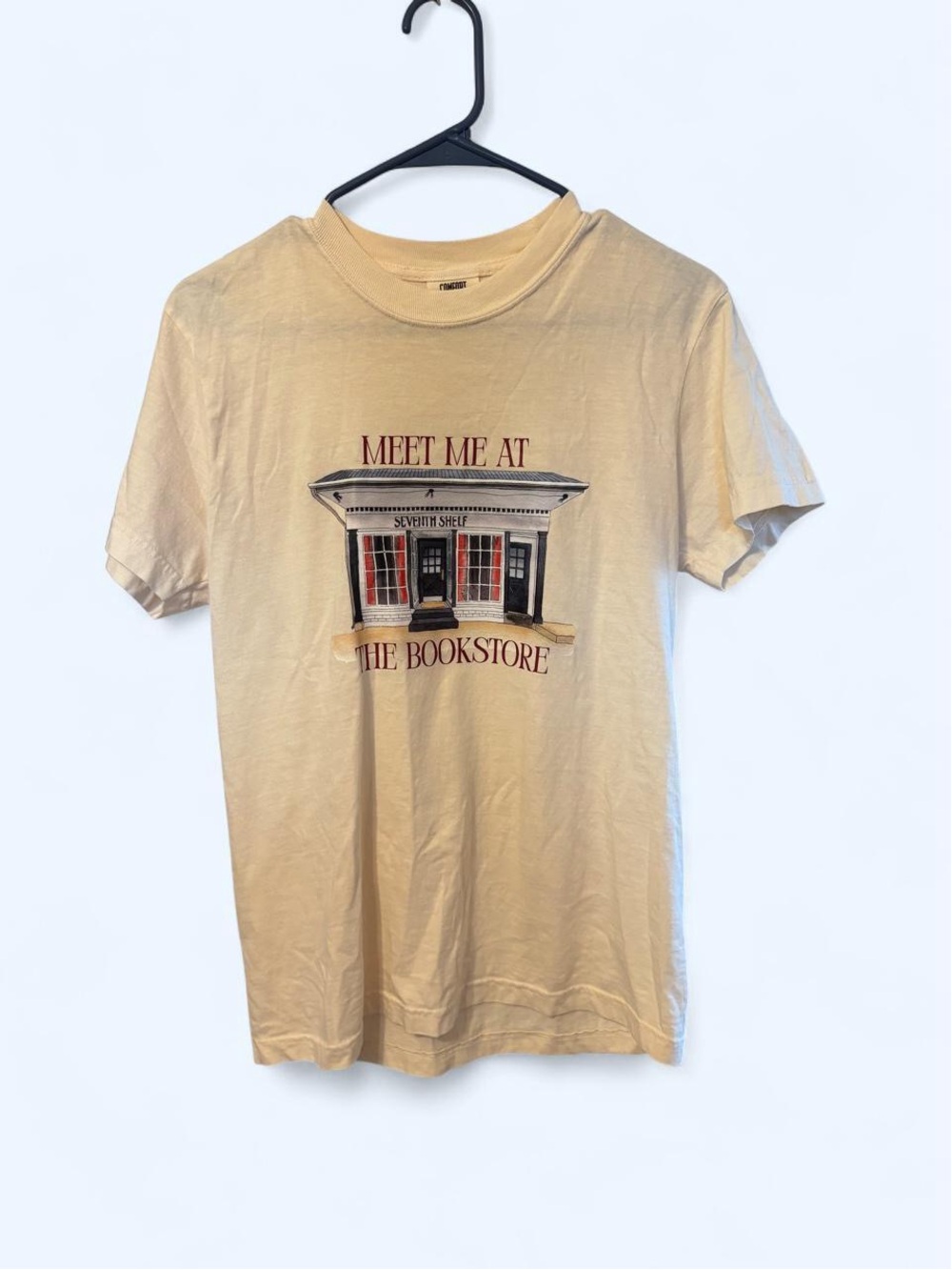 Meet Me At The Bookstore Comfort Colors Graphic Tee - Yellow